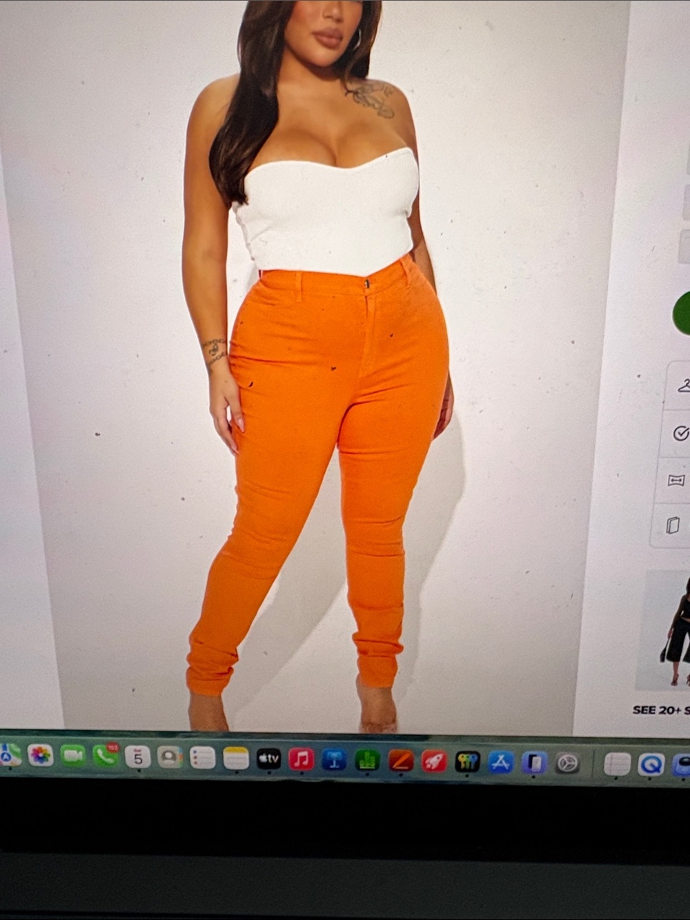 Fashion Nova Orange High-Rise Skinny Pants